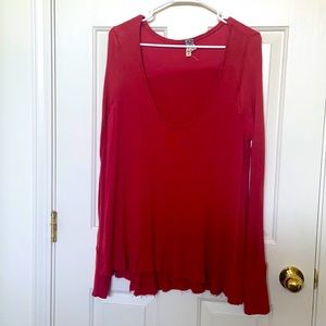 WE the FREE orange thermal top size medium